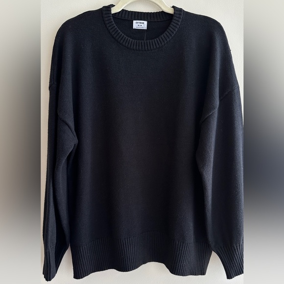 Cotton On Lux Crew Pullover Sweater, Black, Size Medium, NWT - Picture 5 of 16